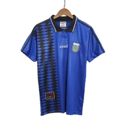 Vintage Soccer Jersey Retro Argentina Away 1994 - product photo Vintage Men's Soccer Jersey Retro Argentina Away 1994 front view, showing crest and collar.