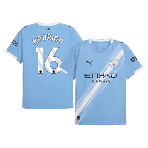 RODRIGO #16 Manchester City Home Soccer Jersey 2025/26