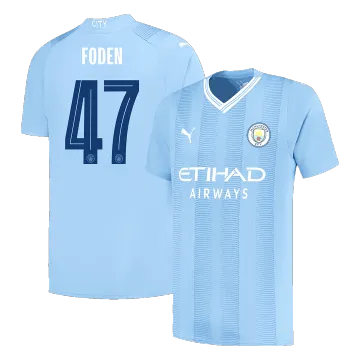 FODEN #47 Manchester City Home Men's Soccer Jersey 2023/24 - UCL