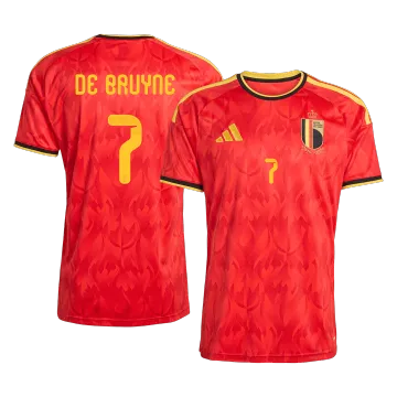 DE BRUYNE #7 Belgium Home Men's Soccer Jersey World Cup 2026