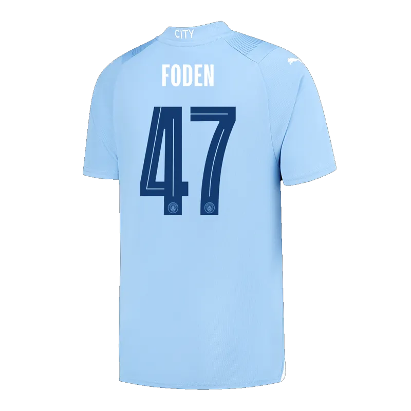 FODEN #47 Manchester City Home Soccer Jersey 2023/24 UCL