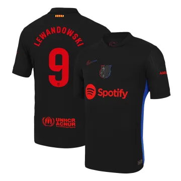 LEWANDOWSKI #9 Barcelona Away Authentic Men's Soccer Jersey 2024/25
