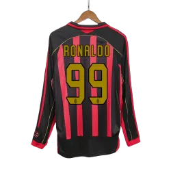 Vintage Soccer Jersey Retro RONALDO #99 AC Milan Home Long Sleeve 2006 product image