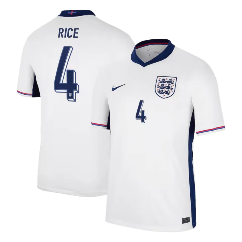 RICE #4 Engeland Thuis Voetbal Trui EURO 2024