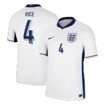 RICE #4 Engeland thuis voetbalshirt EURO 2024 RICE #4 Engeland Thuis Voetbal Trui EURO 2024