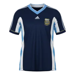 Retro Soccer Jersey Argentina Away 1998 World Cup - product photo Retro Men's Soccer Jersey Argentina Away 1998 World Cup front view, classic design.