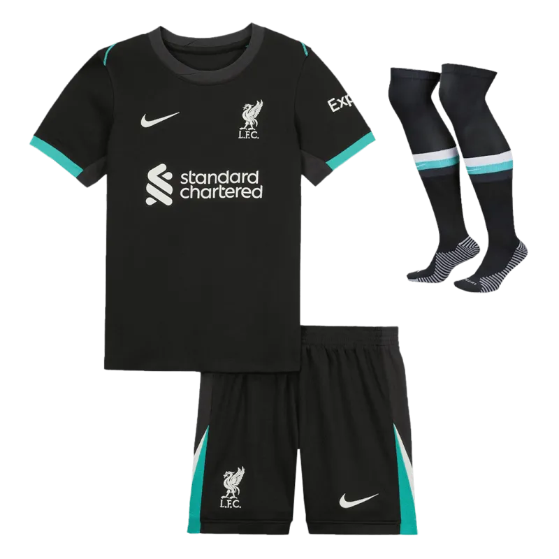 Liverpool Away Kids Soccer Jerseys Full Kit 2024/25