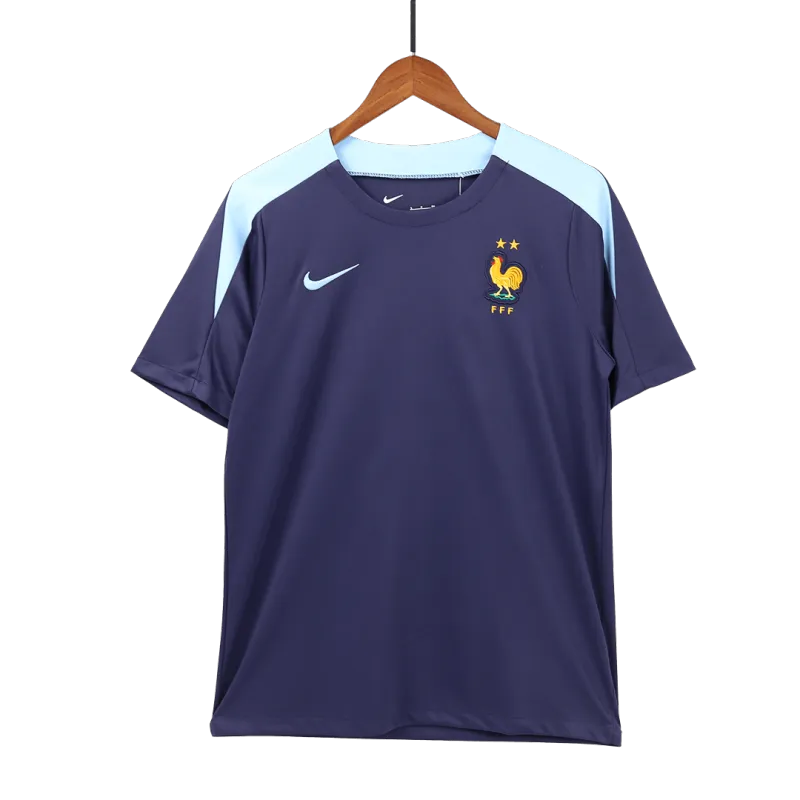 Frankreich Pre-Match Fußball Trikot EURO 2024 Navy