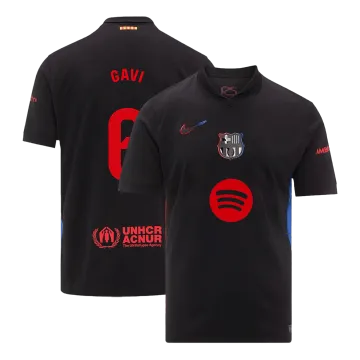 GAVI #6 Barcelona Away Men's Soccer Jersey 2024/25- Spotify Logo Without Text