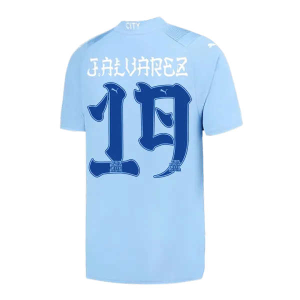 J.ALVAREZ #19 Manchester City 23/24 soccer jersey - A-Grade Quality Detail View