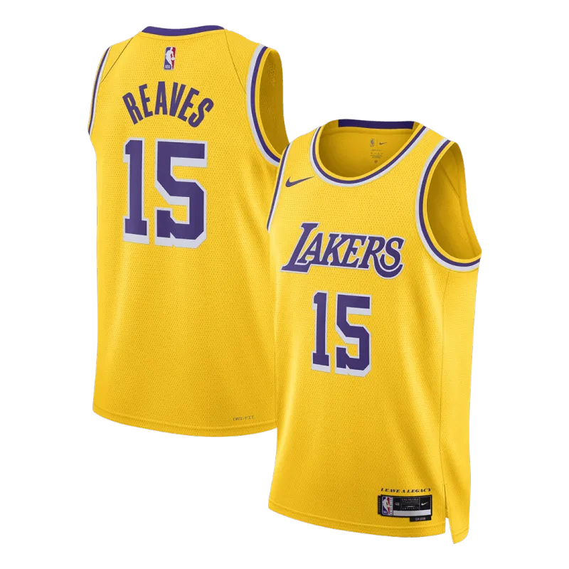 Reaves #15 Los Angeles Lakers Men’s Swingman Jersey – Icon Edition