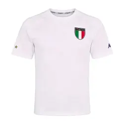 Retro Soccer Jersey Italy Away World Cup 2002 - product photo Retro Men's Soccer Jersey Italy Away World Cup 2002 front, classic white design.