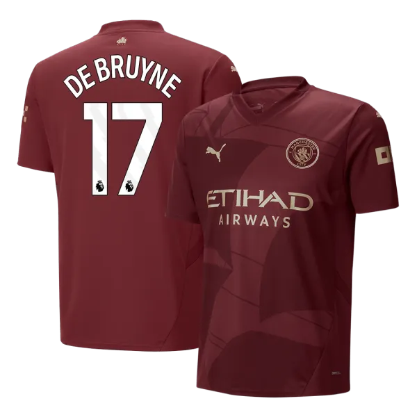 DE BRUYNE #17 Manchester City Fußballtrikot – A-Qualität Detailansicht