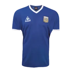 Vintage Soccer Jerseys Argentina Away Retro Jersey Shirts 1986 - product photo Vintage Men's Argentina away retro 1986 soccer jersey, front view with crest detail.