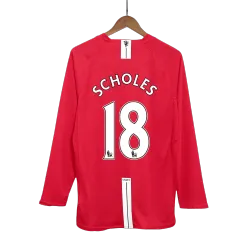 Vintage Soccer Jersey Retro SCHOLES #18 Manchester United Home Long Sleeve 2007 - product photo Vintage Soccer Jersey Retro SCHOLES #18 Manchester United Home Long Sleeve 2007 product image