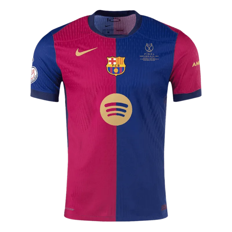 Barcelona Home Premium Soccer Jersey 2024/25 Copa del Rey Final