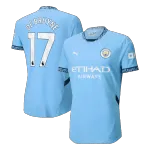 DE BRUYNE #17 Manchester City Home Player Version Jersey