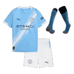 Camisolas de futebol para crianças do Manchester City Kit completo 2025/26 Manchester City Home Kids Soccer Jerseys Full Kit 2025/26