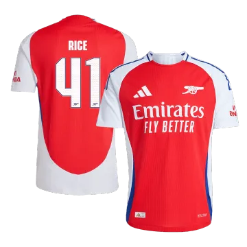 RICE #41 Arsenal Home Authentic Men's Soccer Jersey 2024/25 - UCL