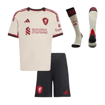 Liverpool Auswärts Kinder Fußball Trikots Full Kit 2025/26