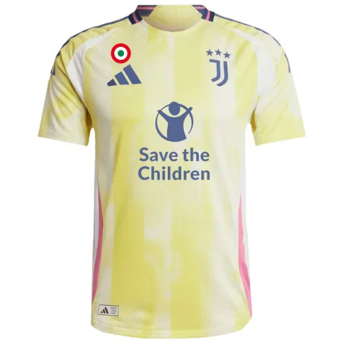 Juventus Auswärts Save Children Sponsor Spiel Trikot Spieler Version 2024/25