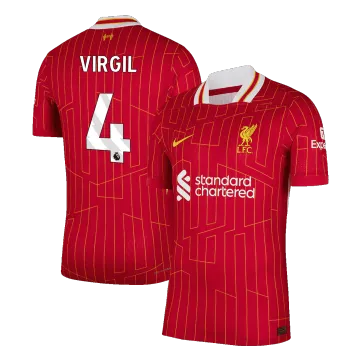VIRGIL #4 Liverpool Home Authentic Soccer Jersey 2024/25