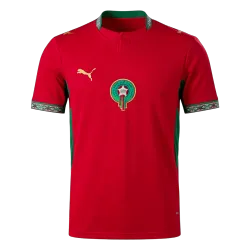 Morocco Home Jersey 2026 World Cup front view, showing crest and puma morocco jersey world cup design.