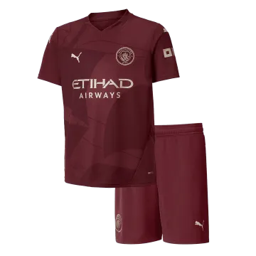 Manchester City Third Away Kids Soccer Jerseys Kit
