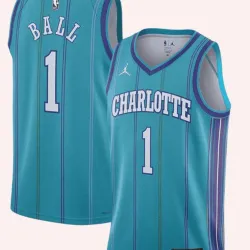 BALL #1 Charlotte Hornets Men's Swingman Jersey product image