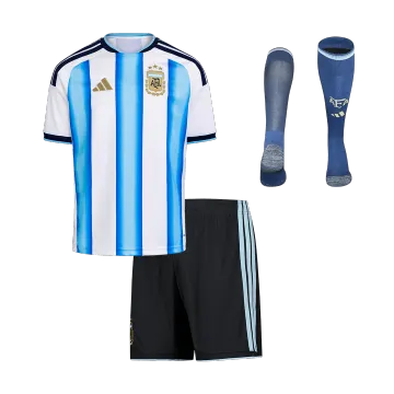 Argentina Home World Cup Kids Soccer Jerseys Full Kit 2025