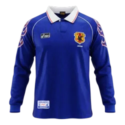 Retro Soccer Jersey Japan Home Long Sleeve 1998 World Cup - product photo Retro Men's Soccer Jersey Japan Home Long Sleeve 1998 World Cup front view, classic design.