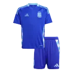 Argentina Away Kids Soccer Jerseys Kit Copa America 2024 Equipamento de futebol infantil da Argentina (fora de casa) para a Copa América 2024