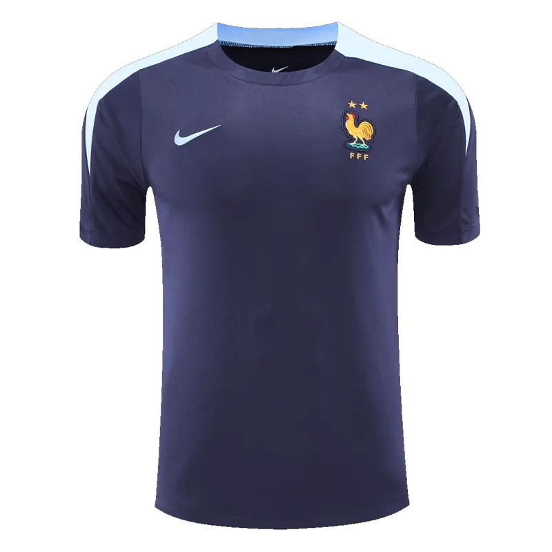 Frankreich Pre-Match Fußball Trikot EURO 2024 Navy