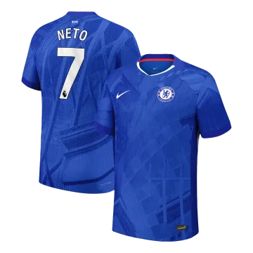 NETO #7 Chelsea Home Authentic Soccer Jersey 2025/26