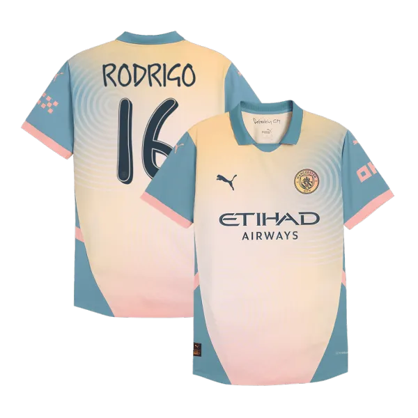 RODRIGO #16 Manchester City football authentic kit - A-Grade Quality Detail View