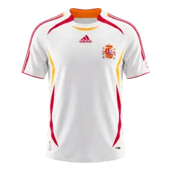 Retro Men's Soccer Jersey Spain Away 2006 World Cup, classic red front view.