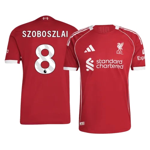 SZOBOSZLAI #8 Liverpool Home Premium Soccer Jersey 2025/26