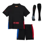 Barcelona Away Kids Soccer Jerseys Full Kit 2024/25 Spotify Logo Without Text