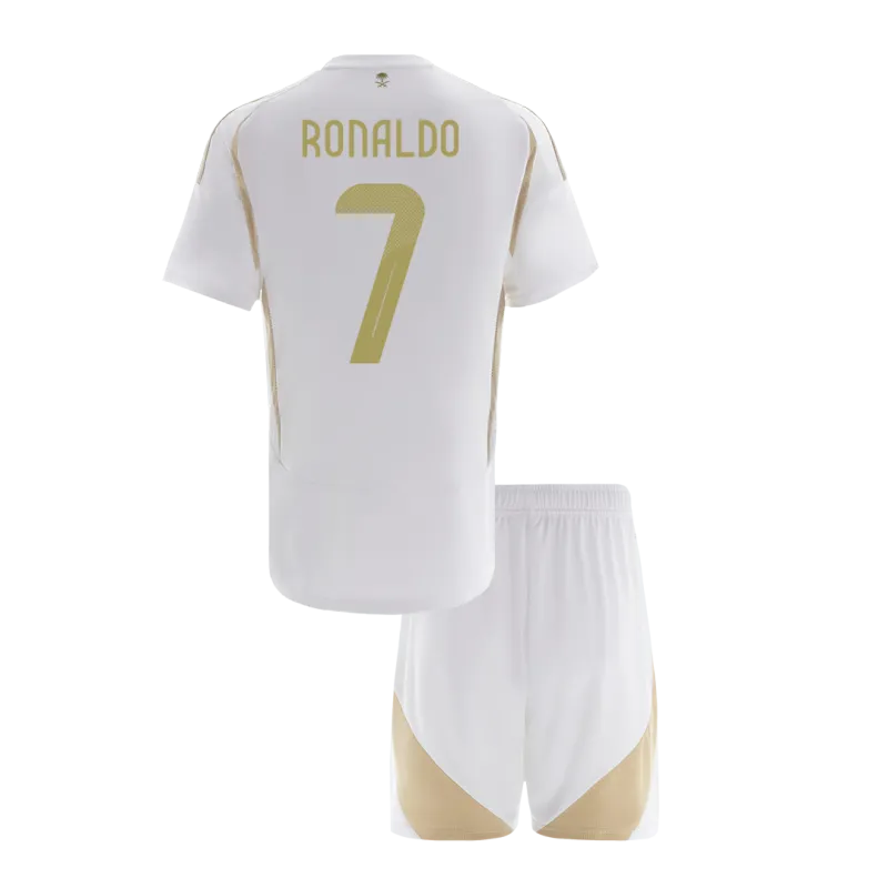 RONALDO #7 Al Nassr Third Away Kids Soccer Jerseys Kit 2024 ACL