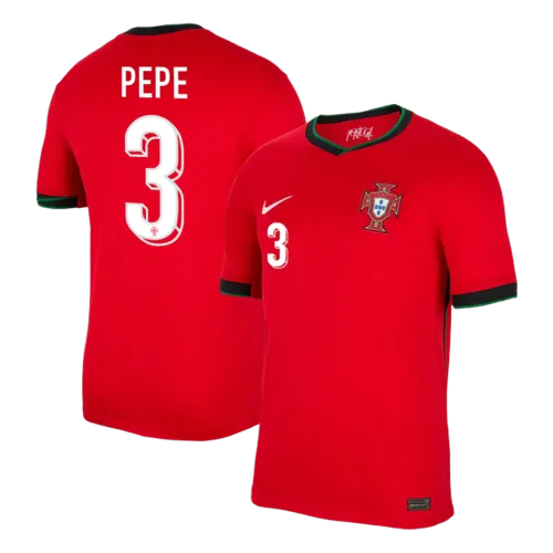 PEPE #3 Portugal Home Men's Soccer Jersey EURO 2024