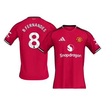 B.FERNANDES #8 Manchester United Home Soccer Jersey 2025/26