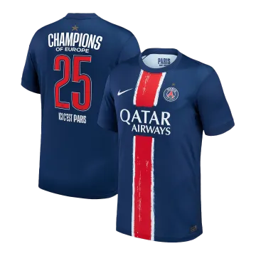 CHAMPIONS #25 PSG Home Soccer Jersey 2024/25 CHAMPIONS D'EUROPE