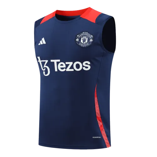 Top senza maniche Manchester United pre-partita 2024/25 Navy