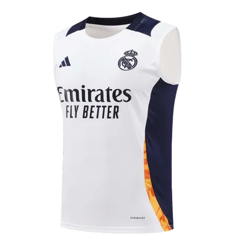 Real Madrid Pre-Match Sleeveless Top 2024/25 White