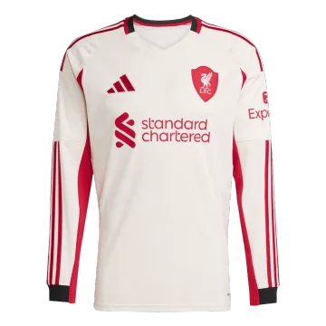 Camisola de futebol de manga comprida do Liverpool 2025/26