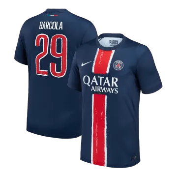 BARCOLA #29 PSG Home Men's Soccer Jersey 2024/25 -UCL