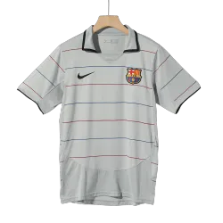 Maglia da calcio vintage: divisa da trasferta del Barcellona 2003/04 in stile retrò - foto del prodotto Immagine del prodotto: maglia da calcio vintage in stile retrò del Barcellona (trasferta) stagione 2003/04