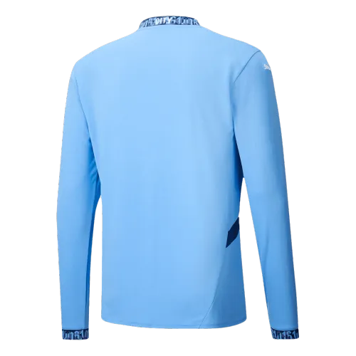 Camisola de futebol de manga comprida para casa do Manchester City 2024/25