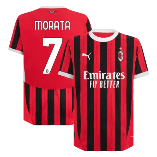 MORATA #7 AC Milan Home Authentic Men's Soccer Jersey 2024
