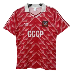 Vintage Soccer Jersey Retro Soviet Union Home 1987 - product photo Vintage Men's Soccer Jersey Retro Soviet Union Home 1987 front view showcasing classic red design and crest.